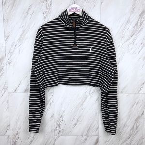 Polo Ralph Lauren Quarter Zip Cropped Sweater